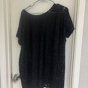 Black Women's Lace Top - Black